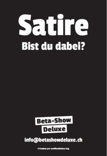 Satire - bist du dabei? Satire - bist du dabei?