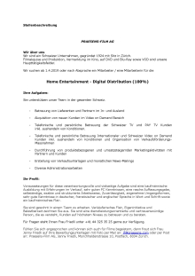 Home Entertainment - Digital Distribution (100%) Home Entertainment - Digital Distribution (100%)