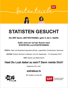 Statisten gesucht! Statisten gesucht!