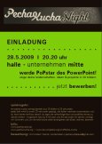 PechaKuchaNight am 28.05.09 in Basel  - werde PoPstar des PowerPoint! 