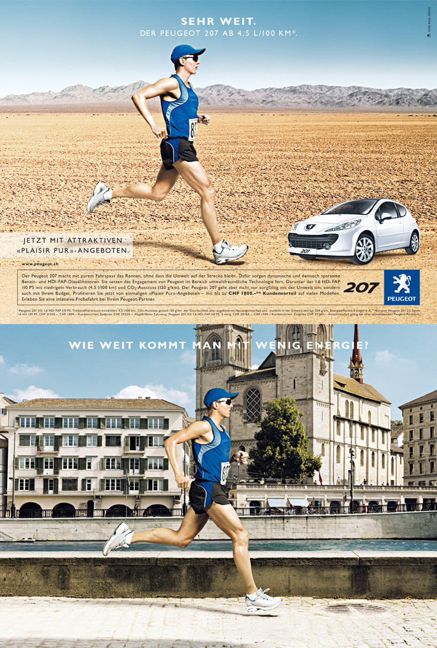 Peugot 207 für Deutschschweiz Tessin und Romandie