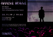 Offene Bühne am 20.11 in der Photobastei Offene Bühne am 20.11 in der Photobastei