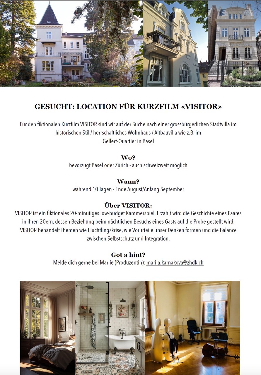 LOCATION FÜR KURZFILM «VISITOR» GESUCHT 