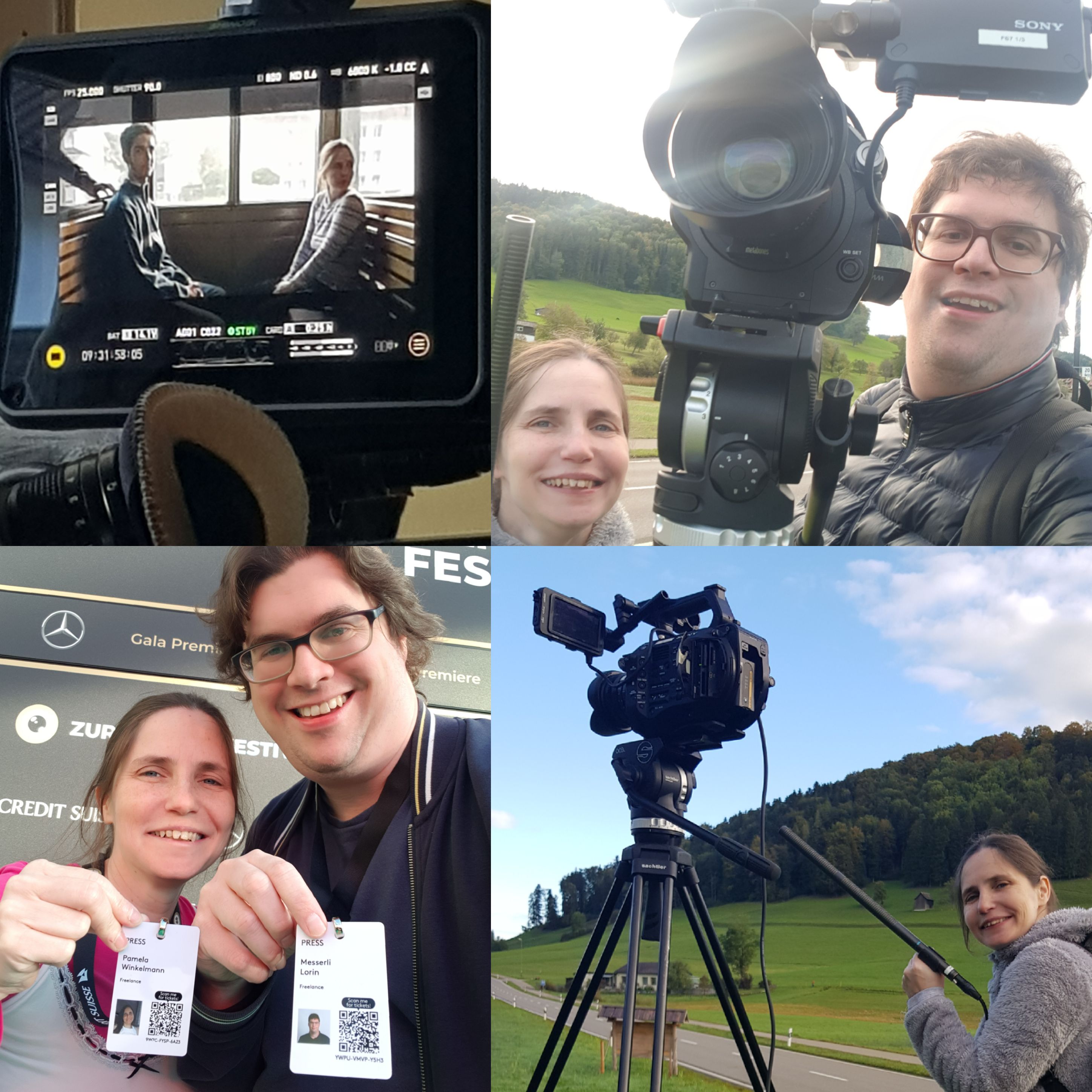 Kameramann und Assistentin suchen Filmteams